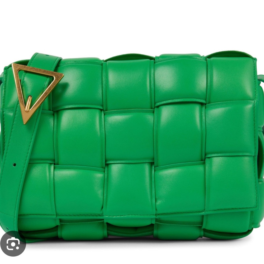 Bottega Veneta Green Padded Cassette Shoulder Bag